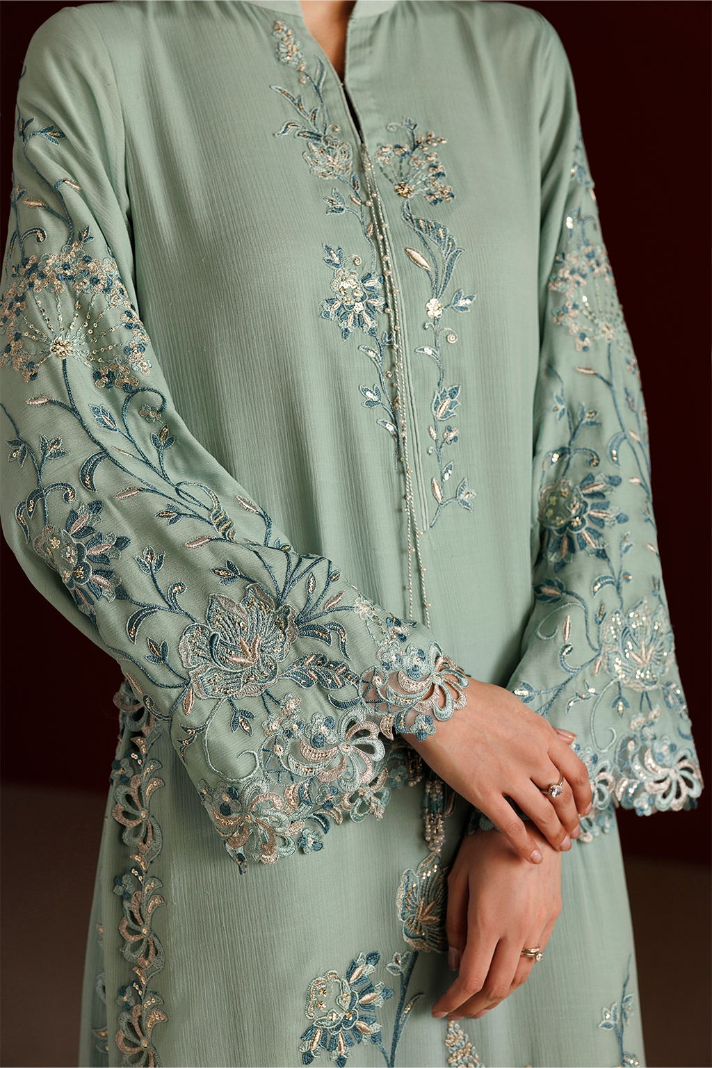 Iznik - Cc-112 Embroidered Chiffon