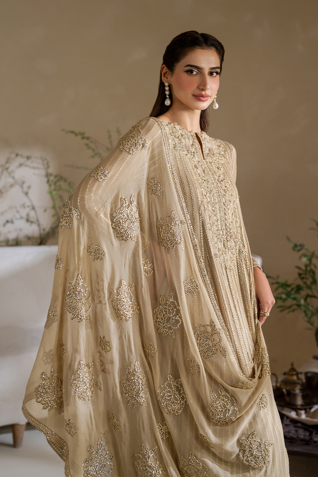 Iznik - Cc-58 Embroidered Chiffon