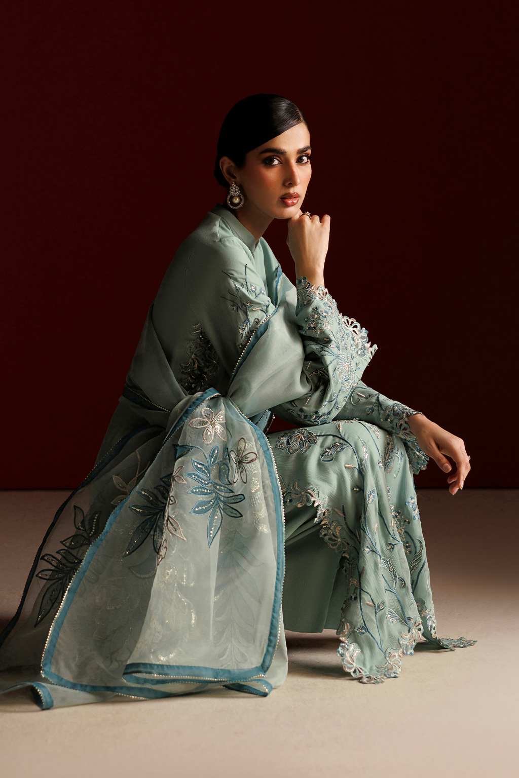 Iznik - Cc-112 Embroidered Chiffon