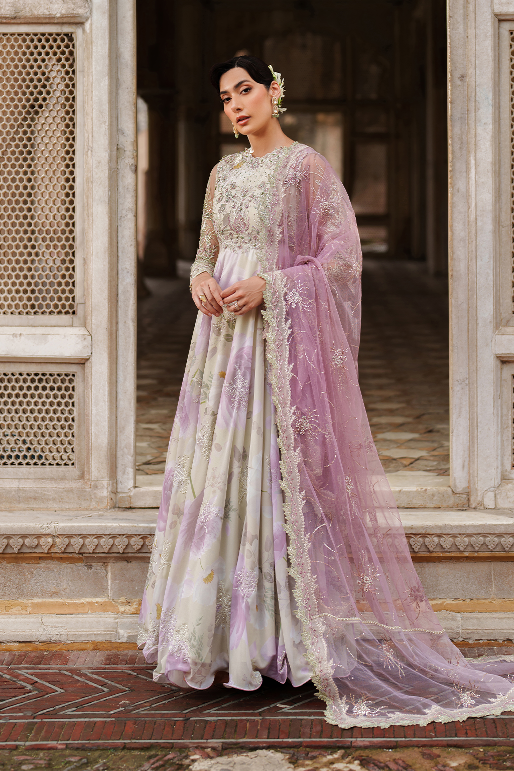 Iznik - Ue-546 Embroidered Chiffon