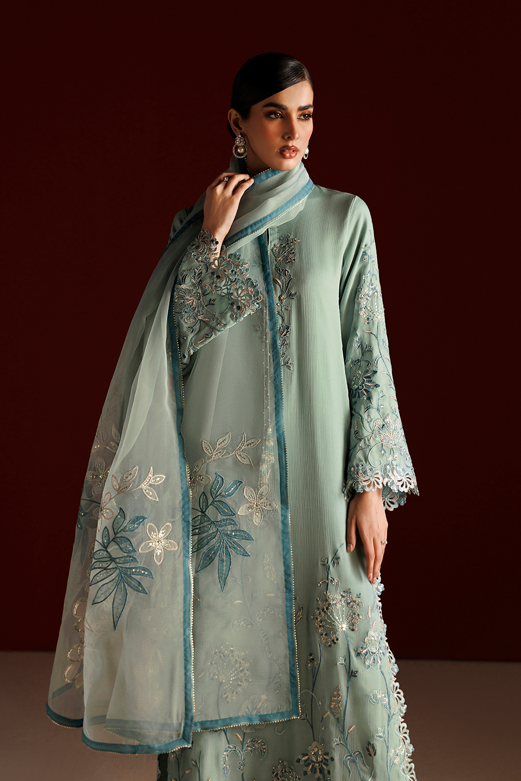 Iznik - Cc-112 Embroidered Chiffon