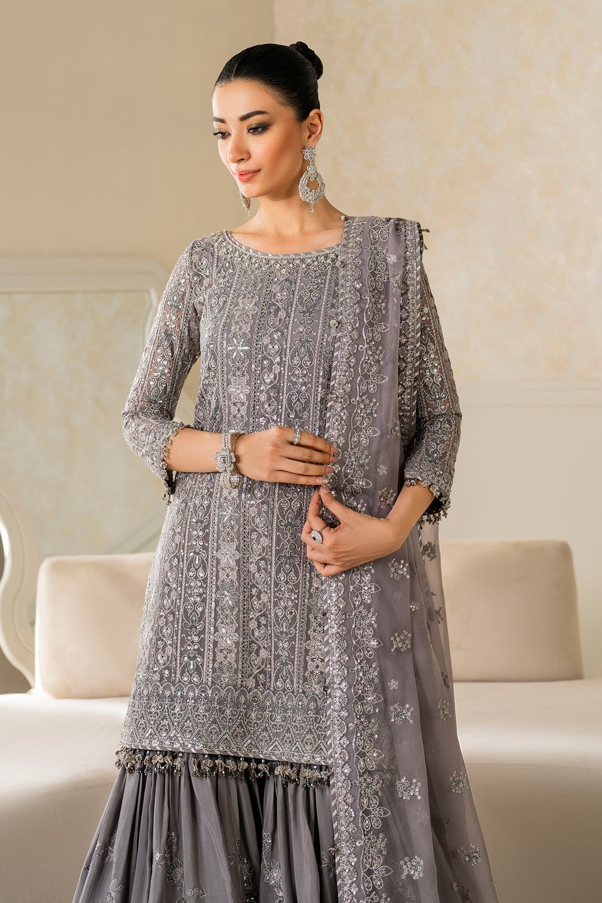 Baroque - Embroidered Chiffon UF-4161