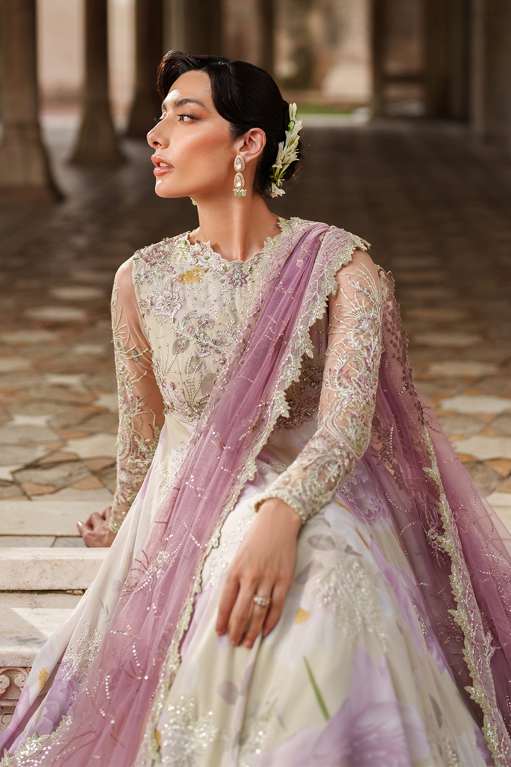 Iznik - Ue-546 Embroidered Chiffon