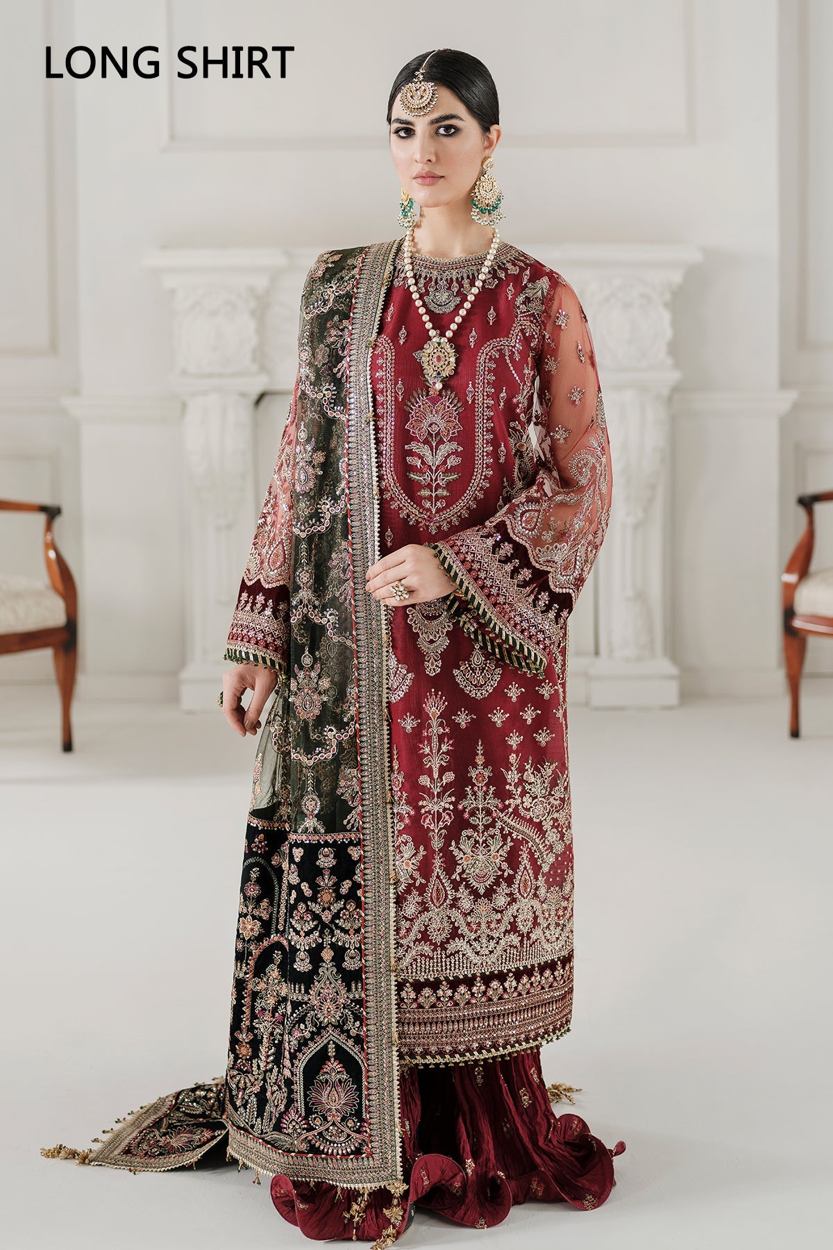 Baroque - Embroidered Net Ch10-07 Stitched