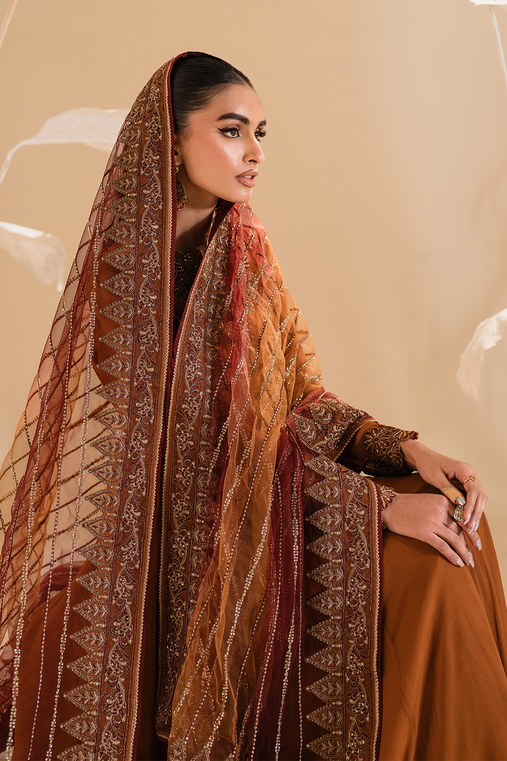 Iznik - Ip-285 Embroidered Chiffon