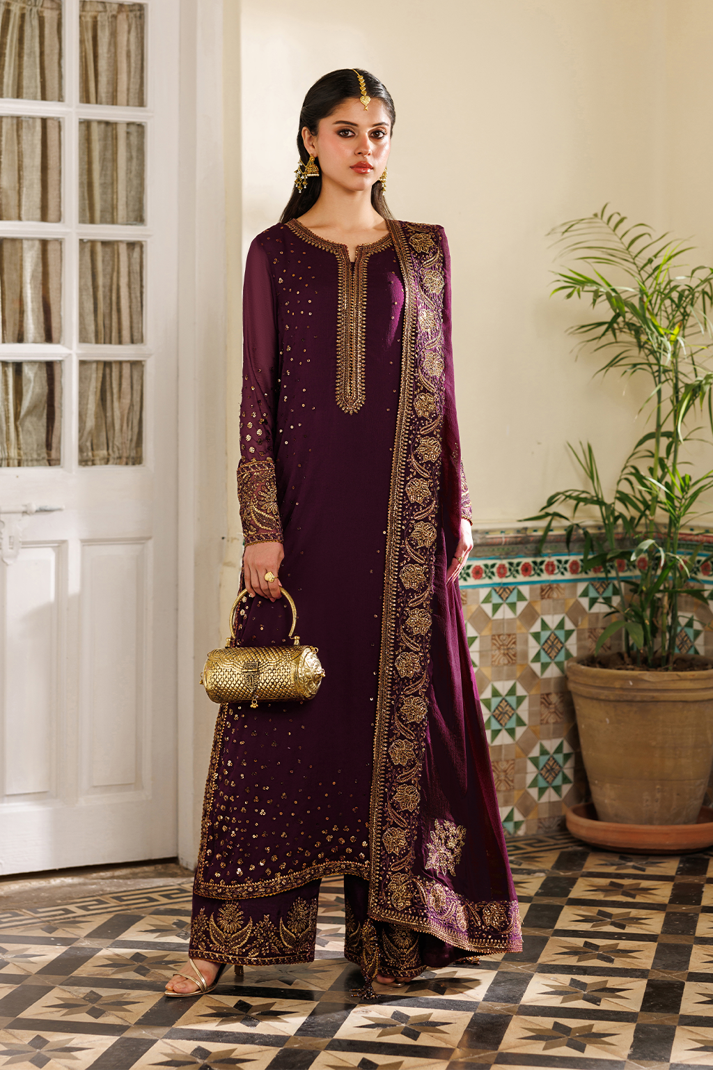 Iznik - Cc-95 Embroidered Chiffon