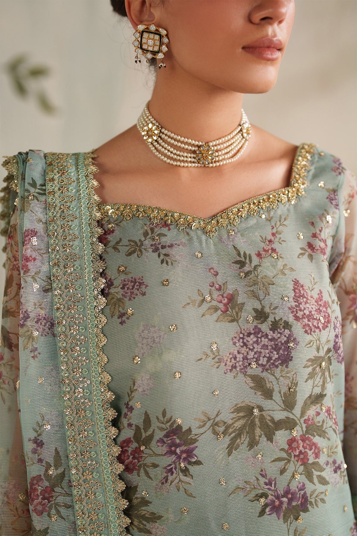 Baroque - Embroidered Cotton Net UF-4373