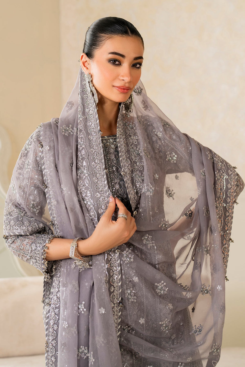 Baroque - Embroidered Chiffon UF-4161