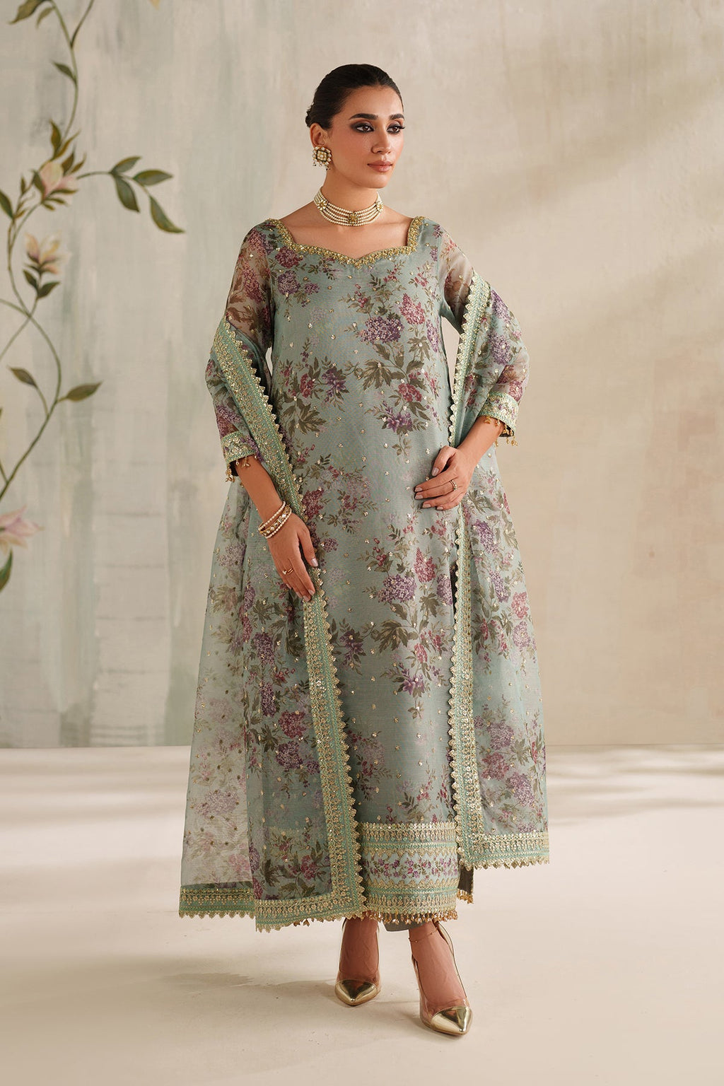 Baroque - Embroidered Cotton Net UF-4373