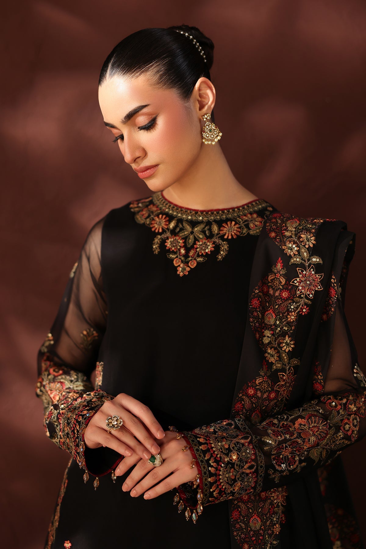 Baroque - Embroidered Chiffon UF-4488