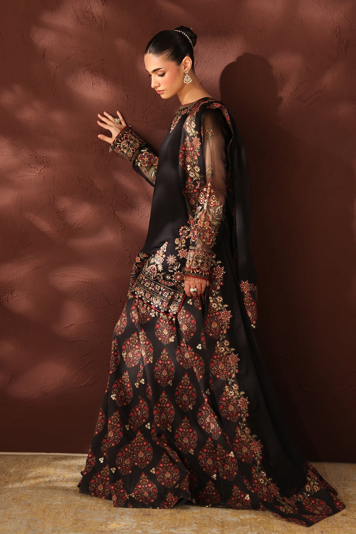 Baroque - Embroidered Chiffon UF-4488