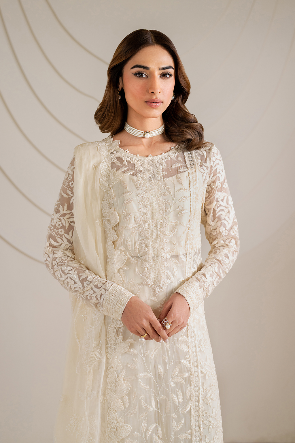 Iznik - Ue-391 Embroidered Chiffon