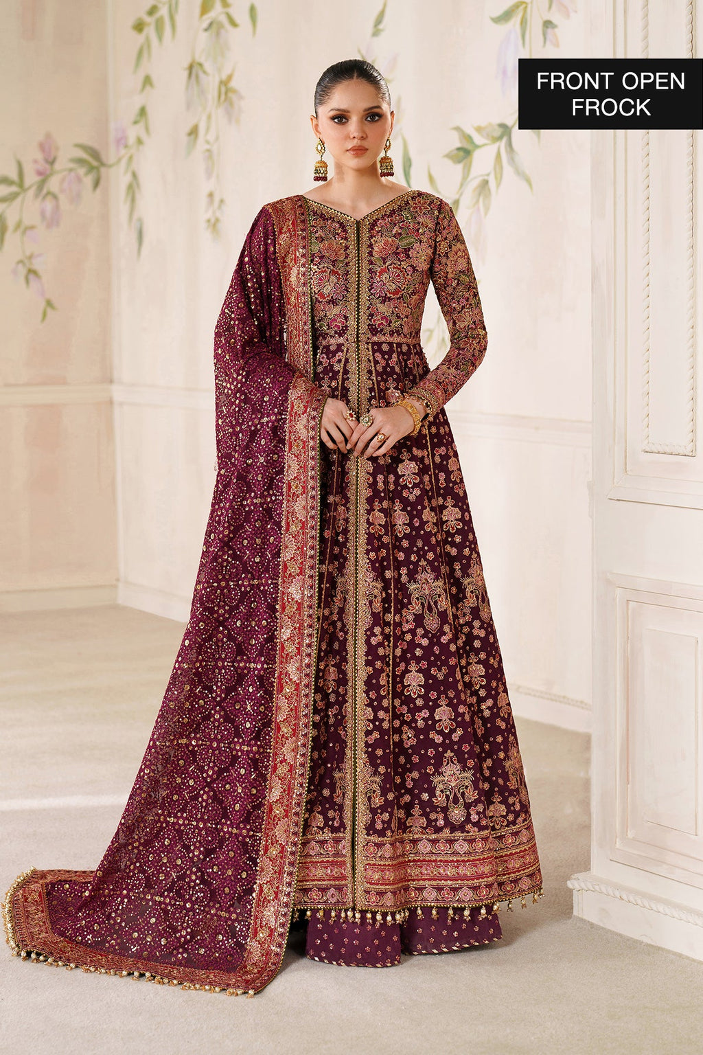 Baroque - Embroidered Chiffon Ch14-05 Stitched