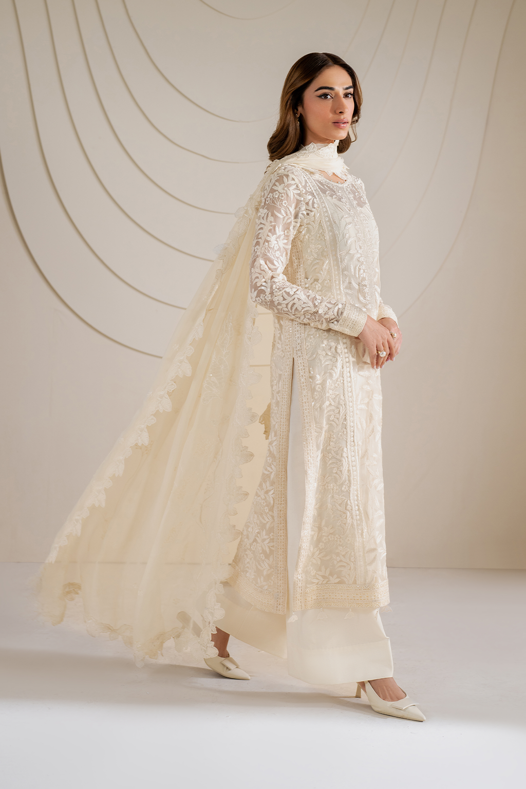 Iznik - Ue-391 Embroidered Chiffon