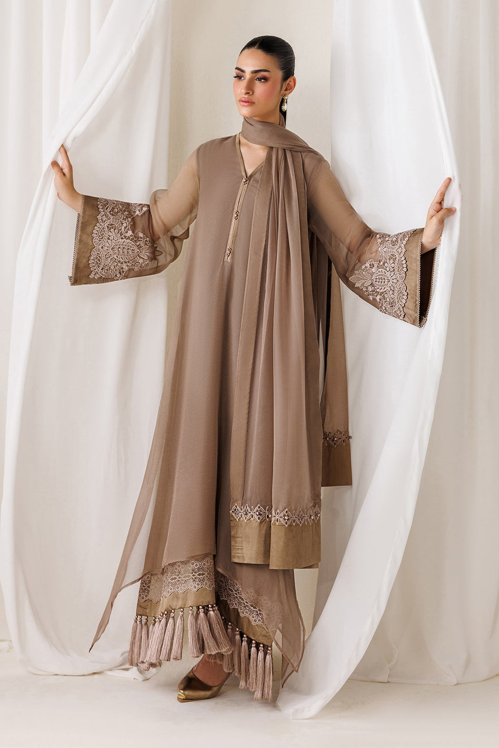Baroque - Plain Chiffon Dupatta-104