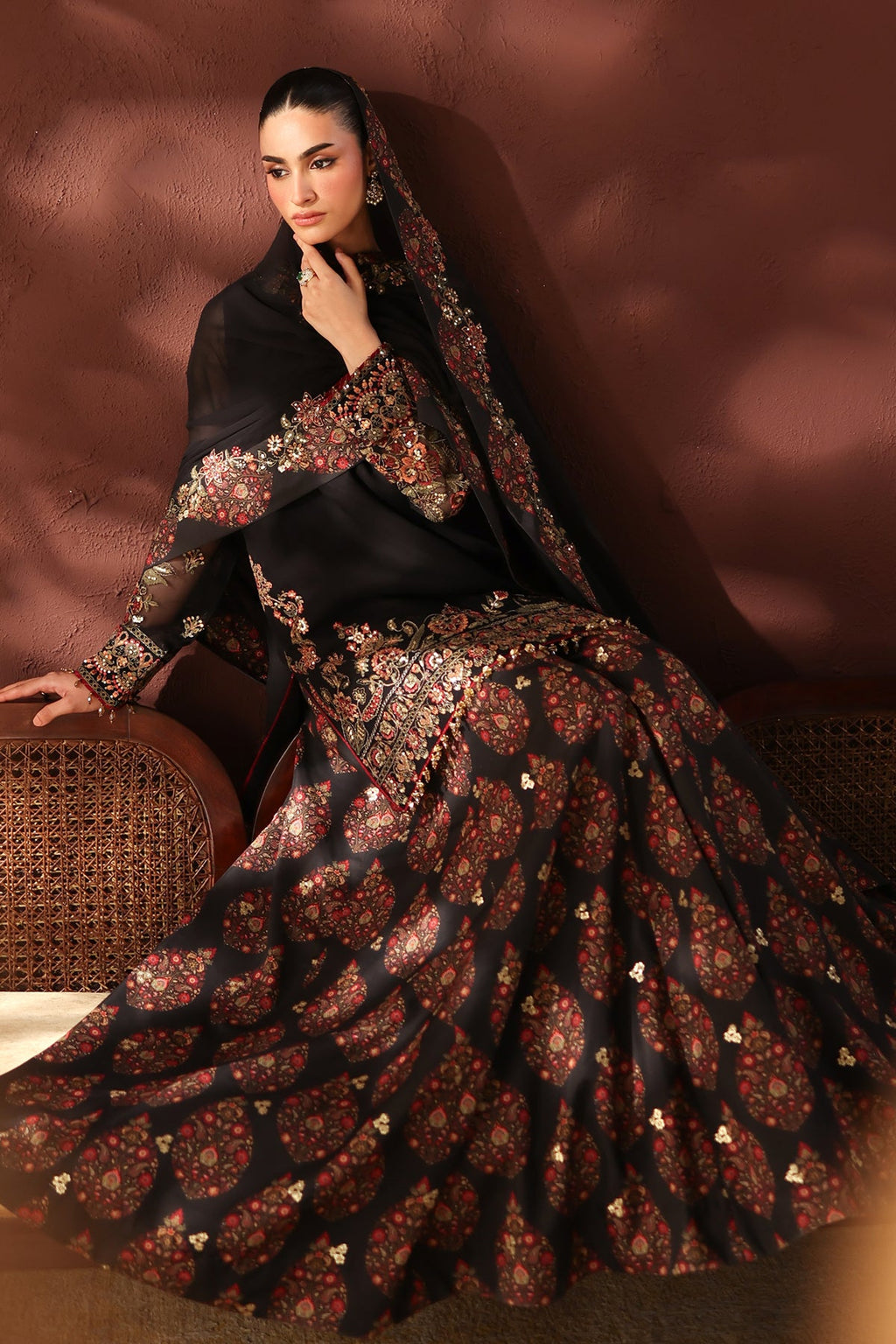 Baroque - Embroidered Chiffon UF-4488