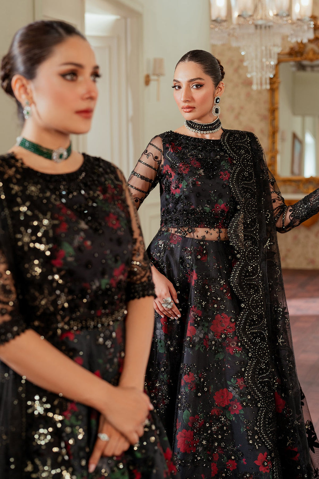 Baroque - Embroidered Net Ch13-05 Stitched