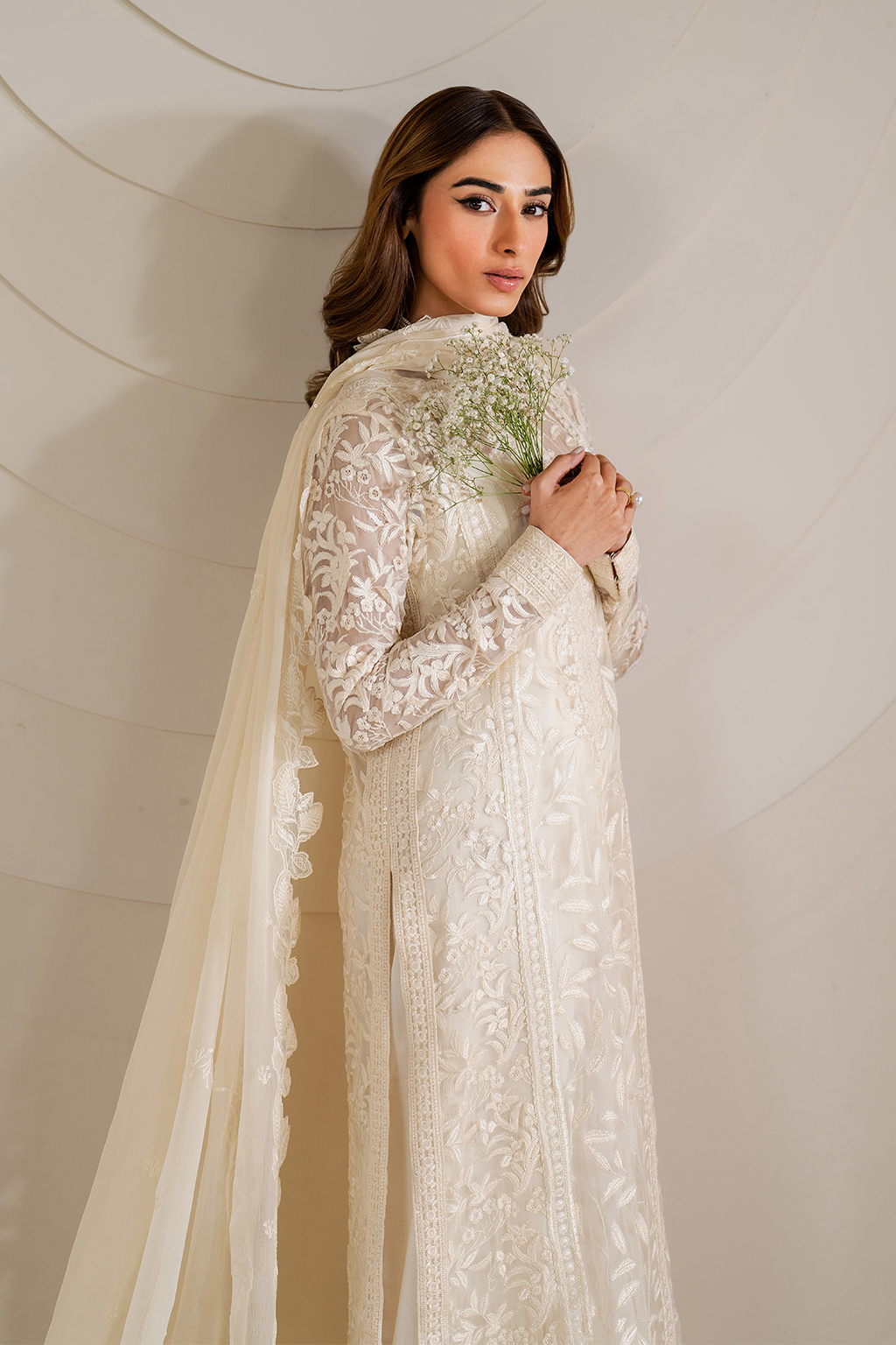 Iznik - Ue-391 Embroidered Chiffon