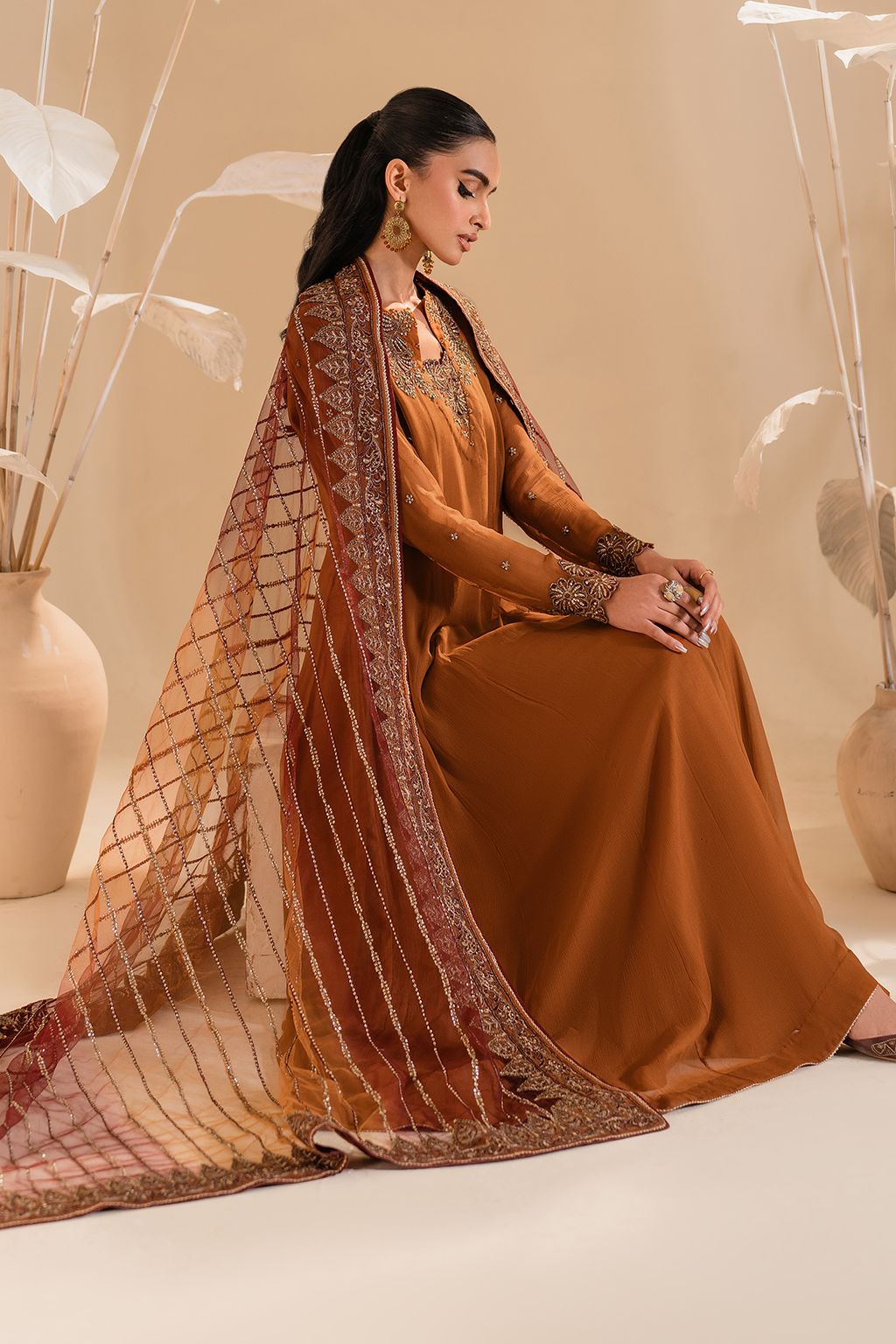 Iznik - Ip-285 Embroidered Chiffon