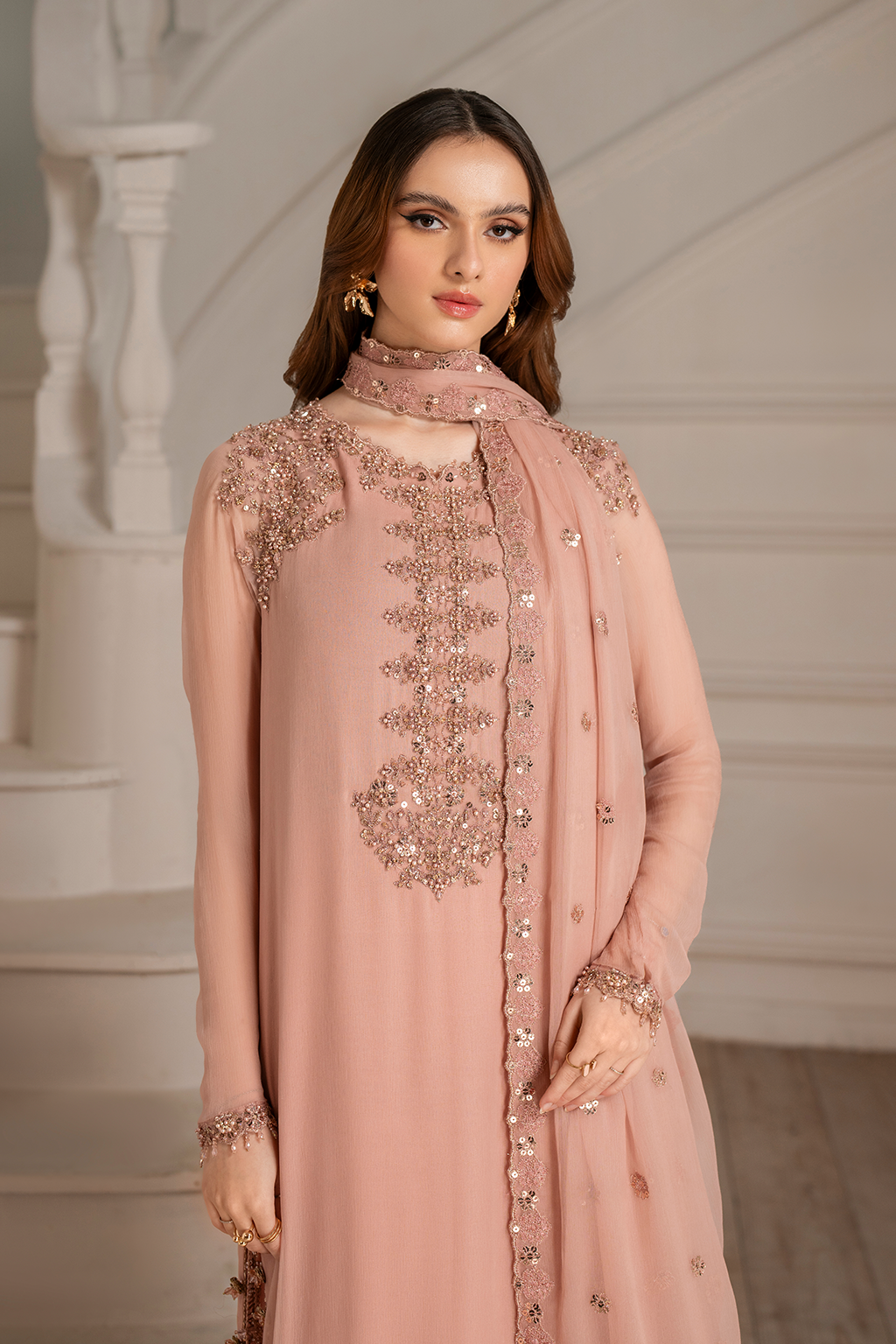 Iznik - Ue-479 Embroidered Chiffon