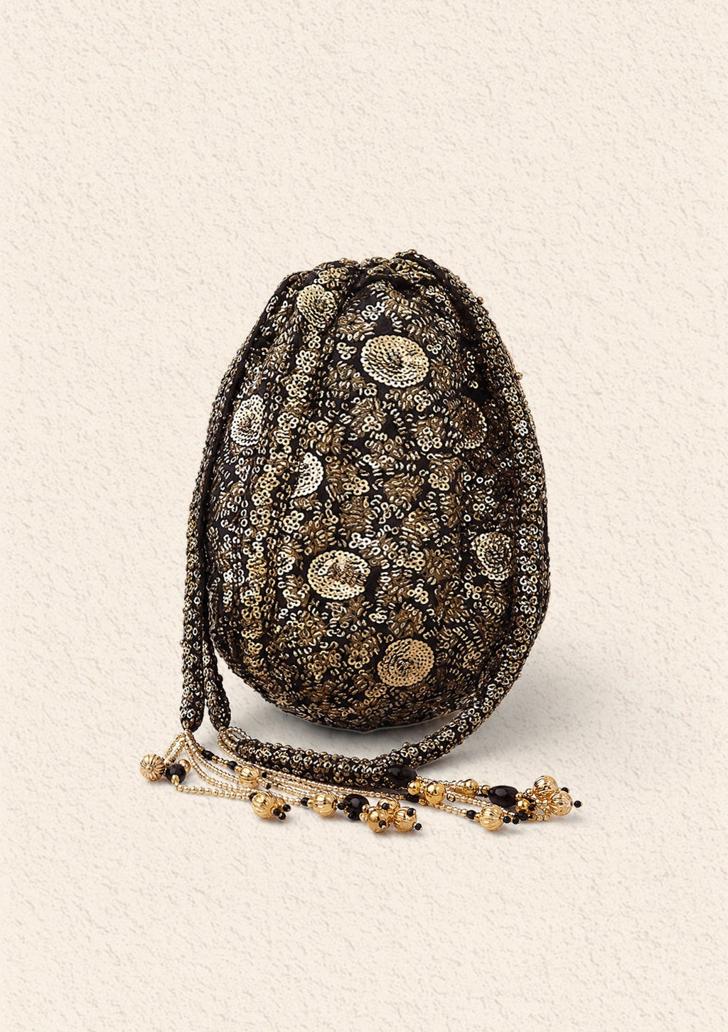 Aik Atelier - Potli - Black Jamawaar Wdb24