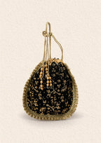 Aik Atelier - Potli - Black Silk Wda24