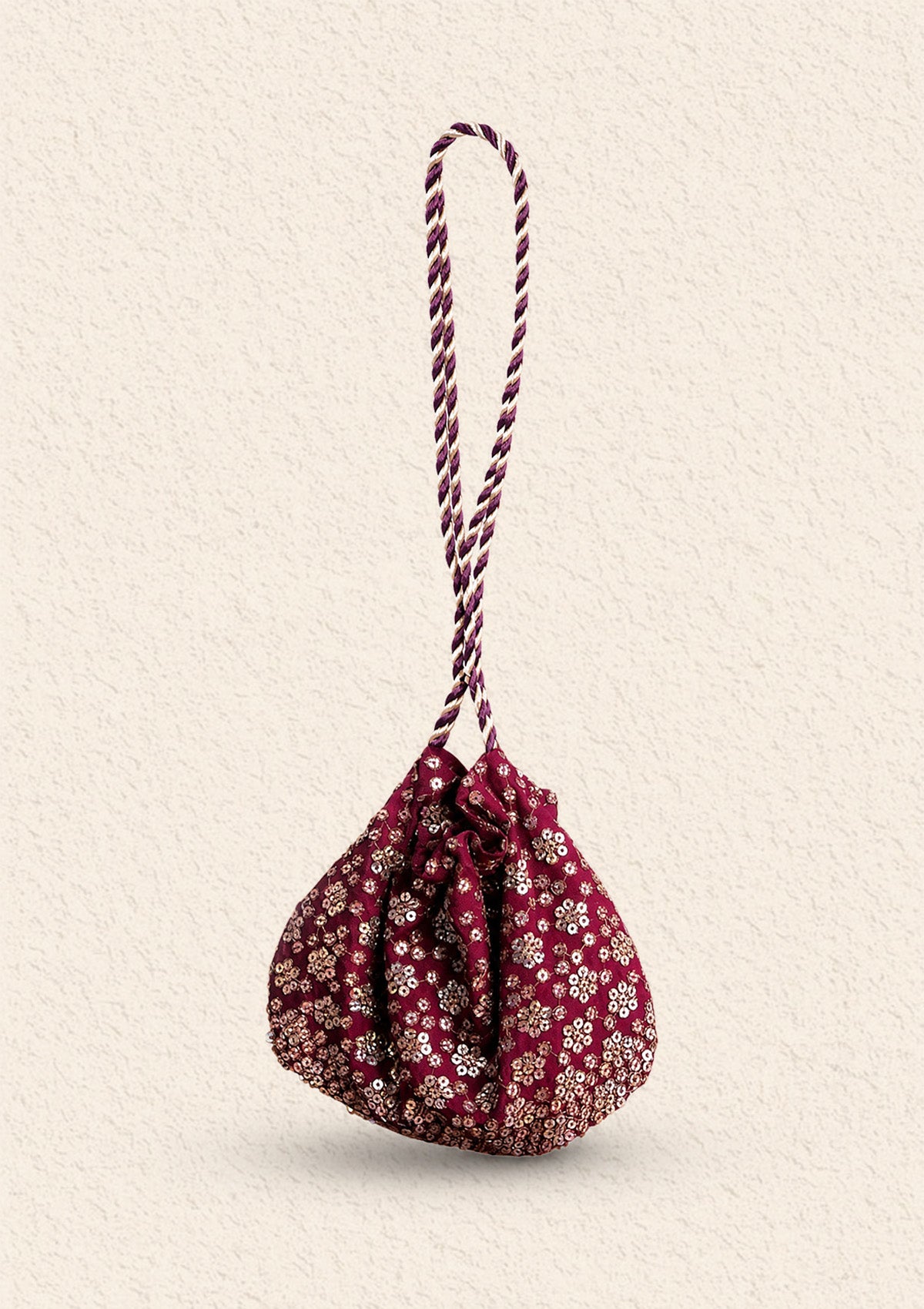 Aik Atelier - Potli - Magenta Sequin Mab25
