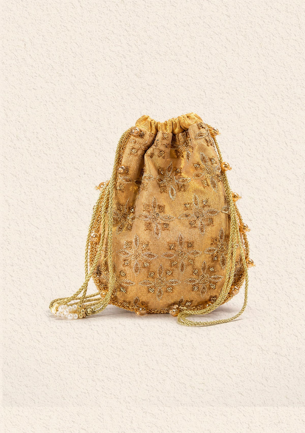 Aik Atelier - Potli - Gold Tissue Wda24