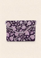 Aik Atelier - Clutch - Purple White Silk Lwa26