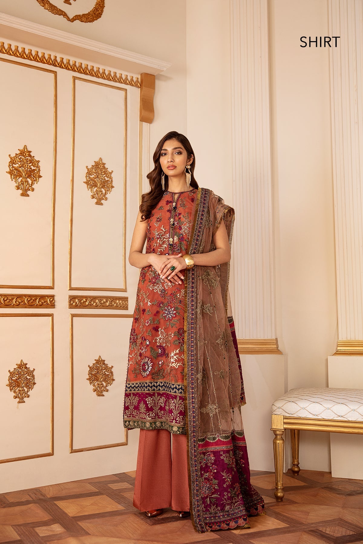 Baroque - Embroidered Net Ch07-03 Unstitched