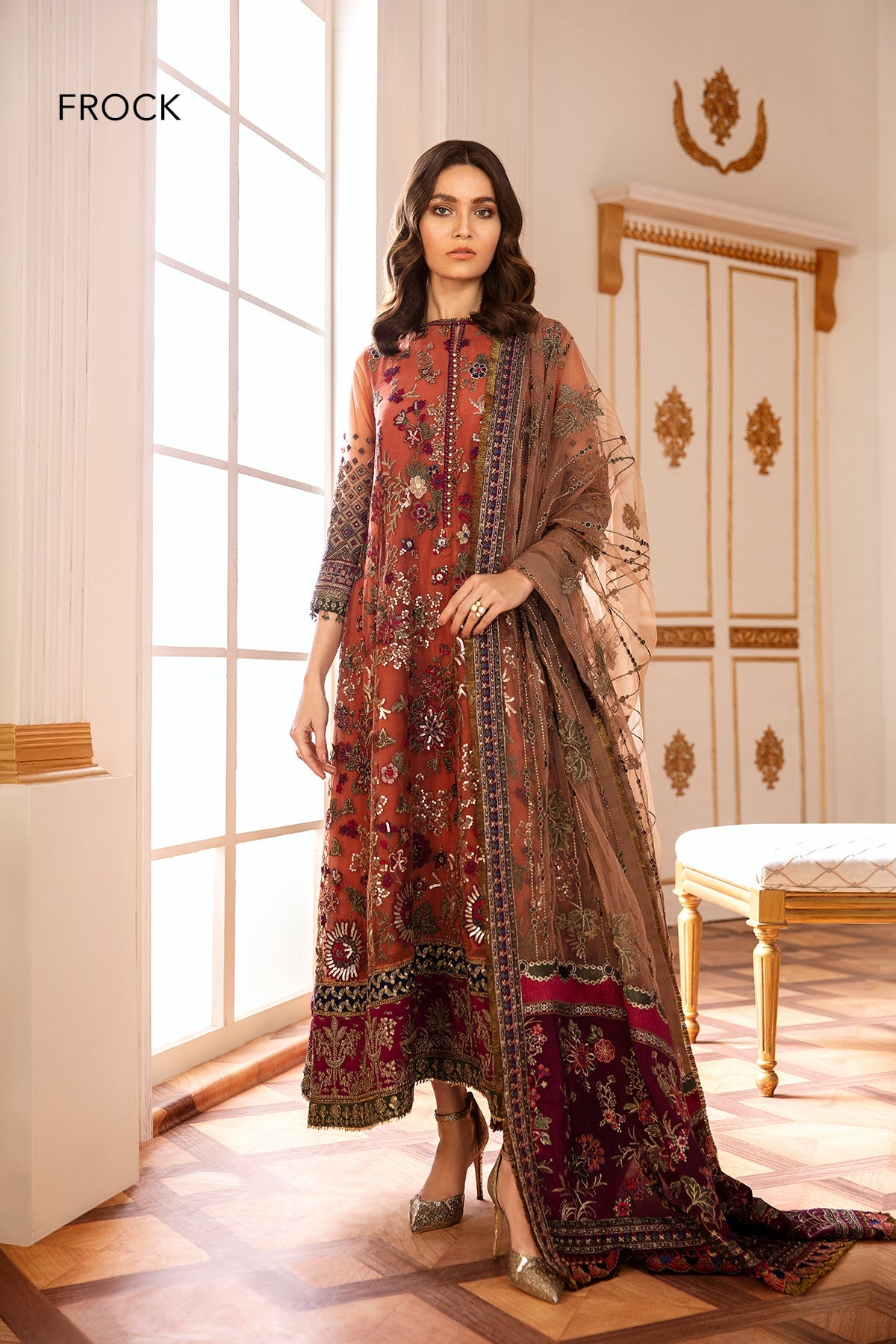 Baroque - Embroidered Net Ch07-03 Unstitched