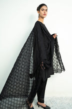 Baroque - Embroidered Chiffon Dupatta-01