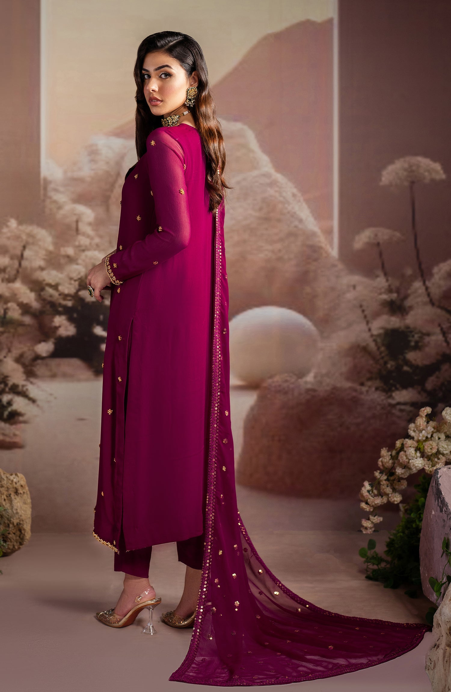 Zarif - ZRF-Emc-03 Embroidered Chiffon