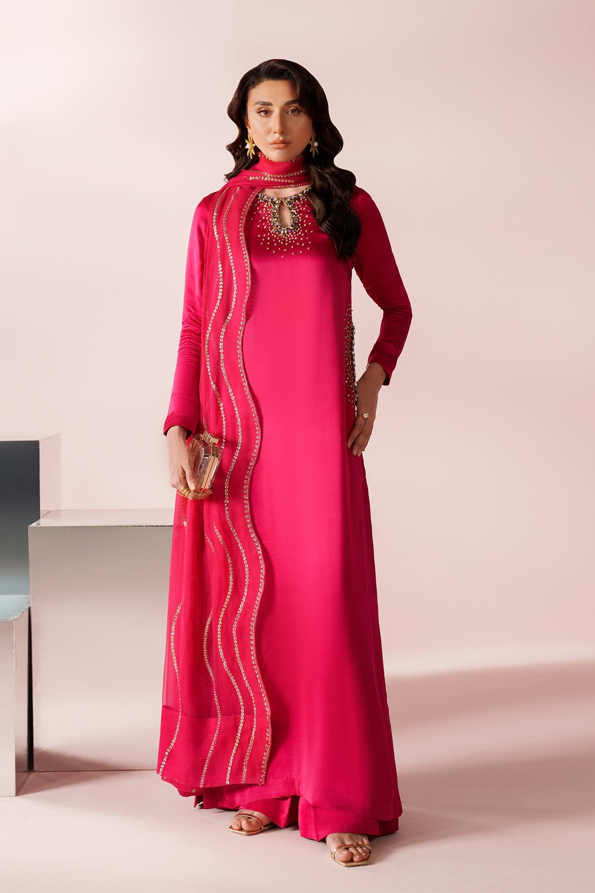 Alizeh - Pink Dress 3 Piece - Rtw1029