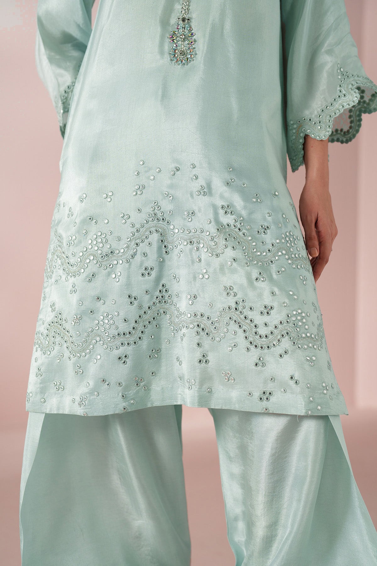 Alizeh - Ice Blue Dress 3 Piece - Rtw1030