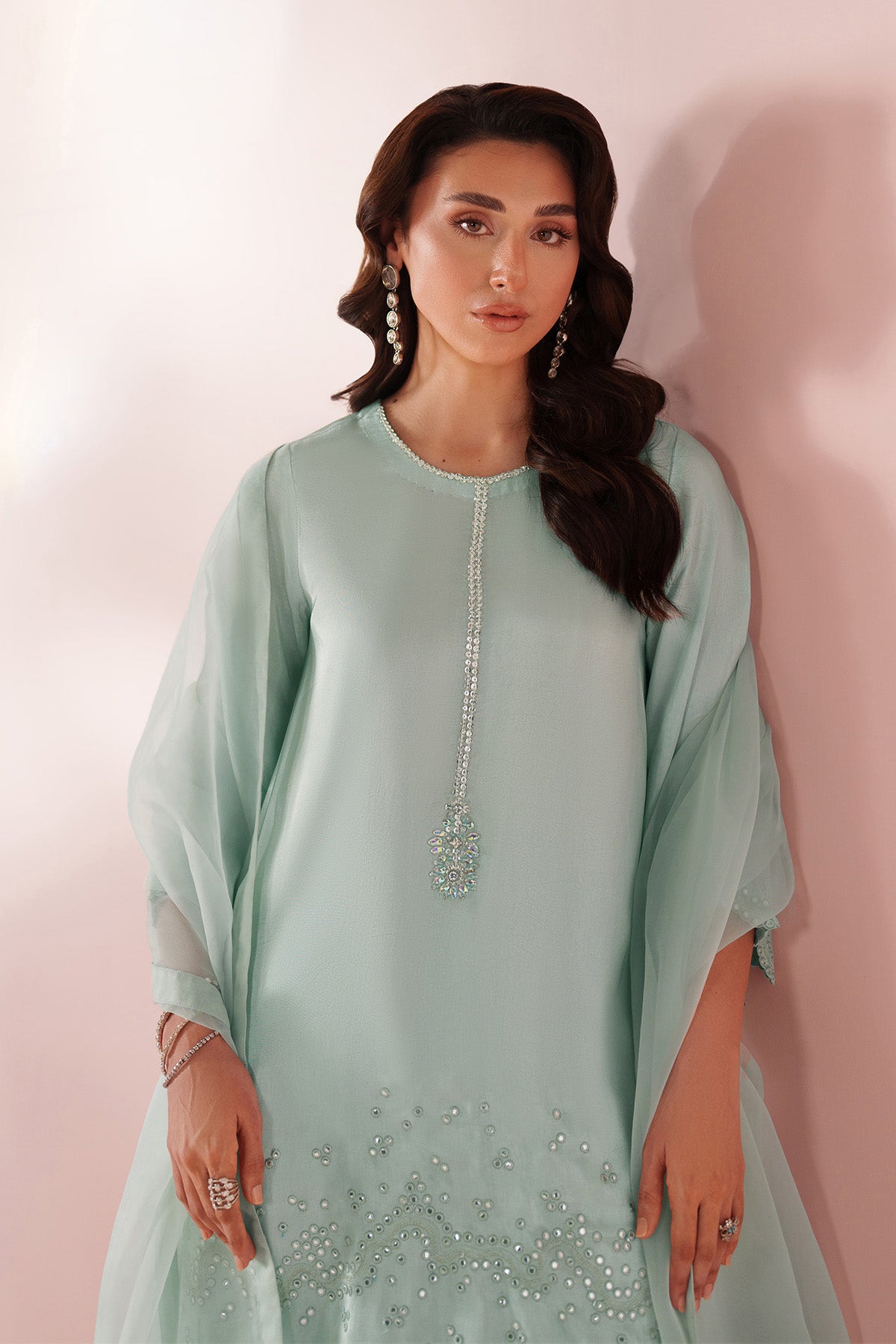 Alizeh - Ice Blue Dress 3 Piece - Rtw1030