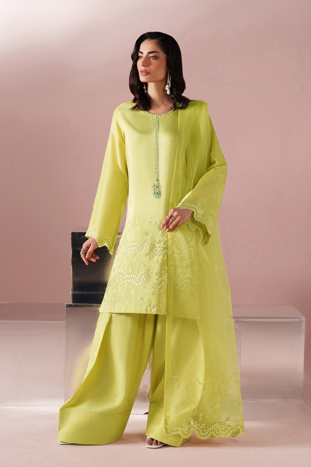 Alizeh - Yellow Dress 3 Piece - Rtw1031