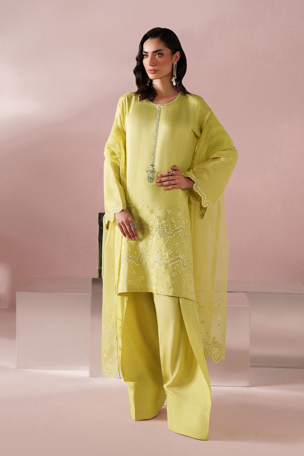 Alizeh - Yellow Dress 3 Piece - Rtw1031