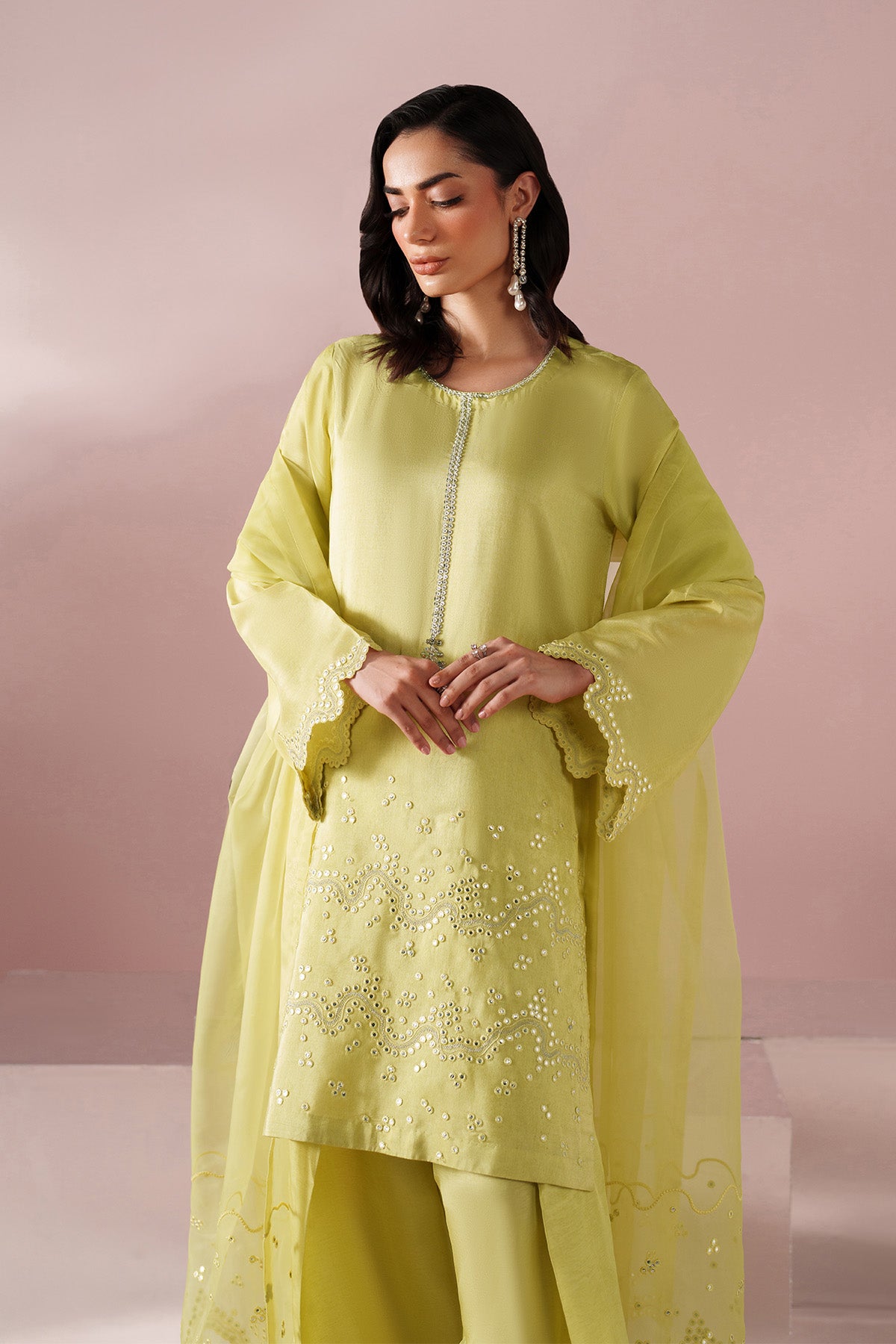 Alizeh - Yellow Dress 3 Piece - Rtw1031