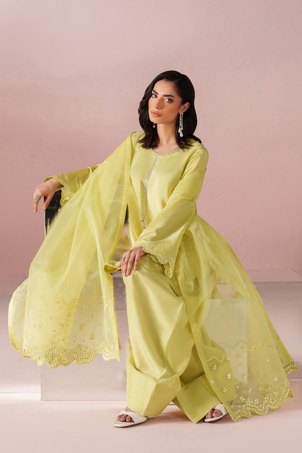 Alizeh - Yellow Dress 3 Piece - Rtw1031