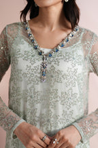 Alizeh - Ice Blue Dress 4 Piece - Rtw1033