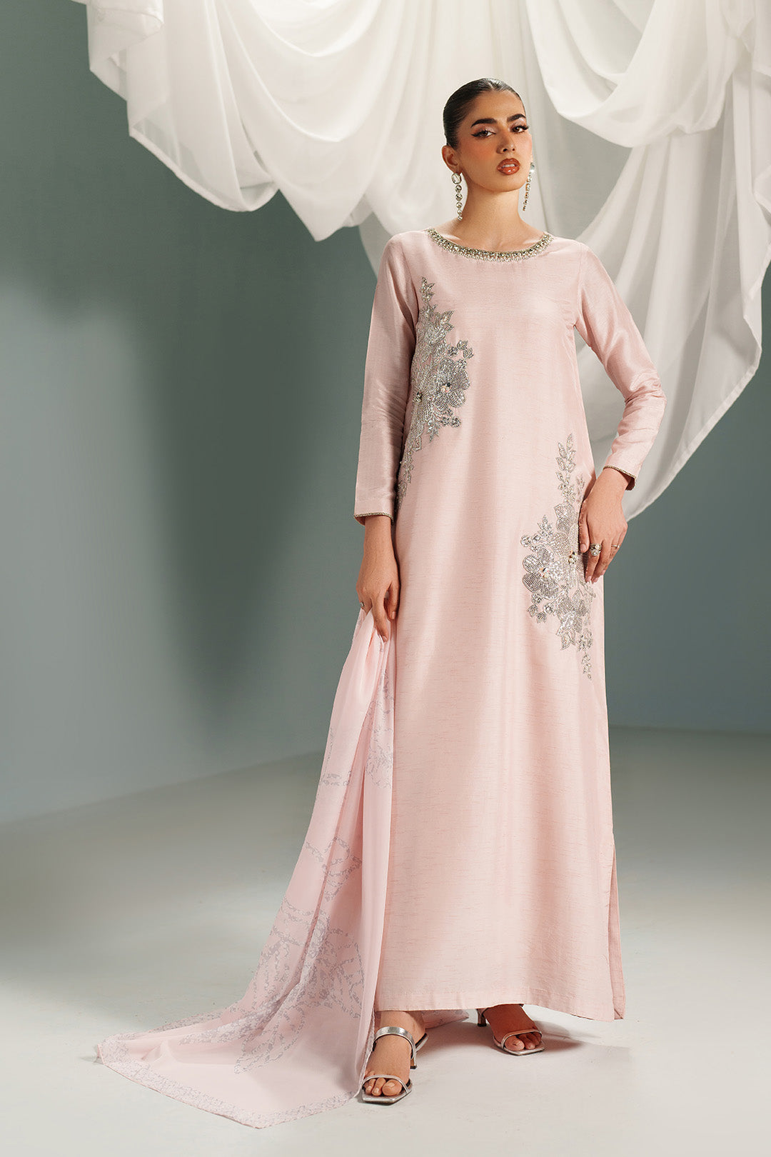 Alizeh - Embroidered & Handmade Tussar Silk - Rtw1039