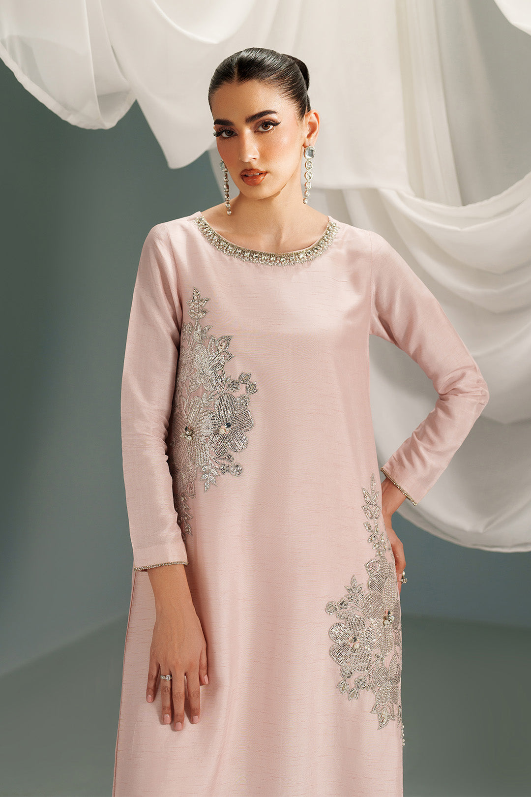 Alizeh - Embroidered & Handmade Tussar Silk - Rtw1039