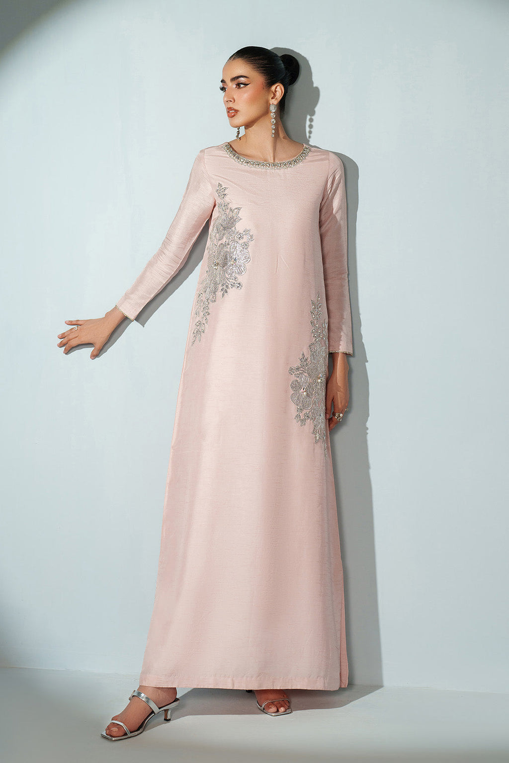 Alizeh - Embroidered & Handmade Tussar Silk - Rtw1039