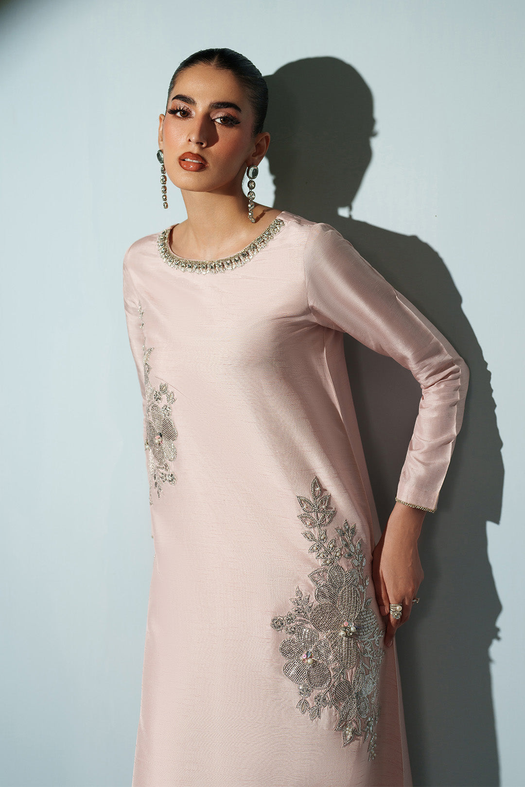 Alizeh - Embroidered & Handmade Tussar Silk - Rtw1039