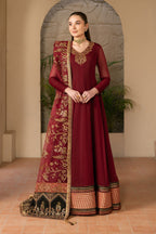 Alizeh - Maroon Dress 3 Piece - Rtw1024