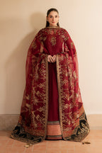Alizeh - Maroon Dress 3 Piece - Rtw1024