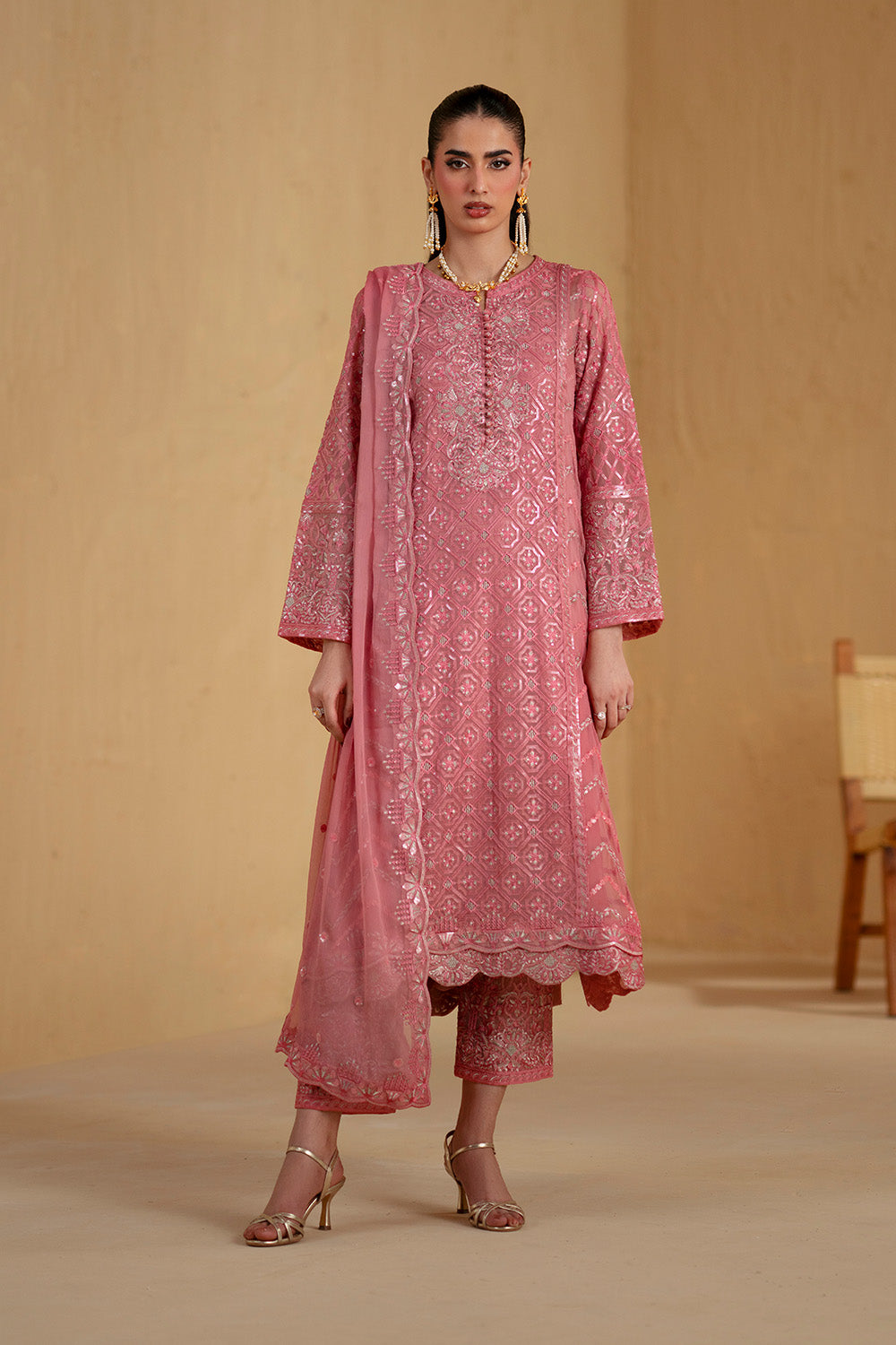 Maryum N Maria - 3 Piece Embroiderd Chiffon Nubia - Fsu5662