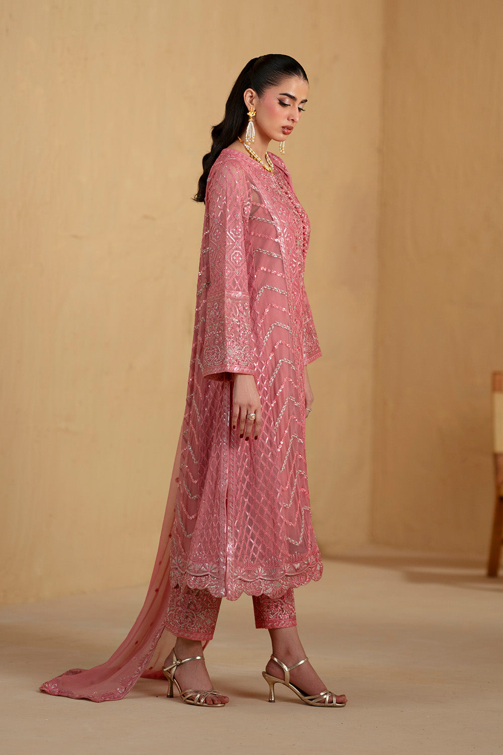 Maryum N Maria - 3 Piece Embroiderd Chiffon Nubia - Fsu5662