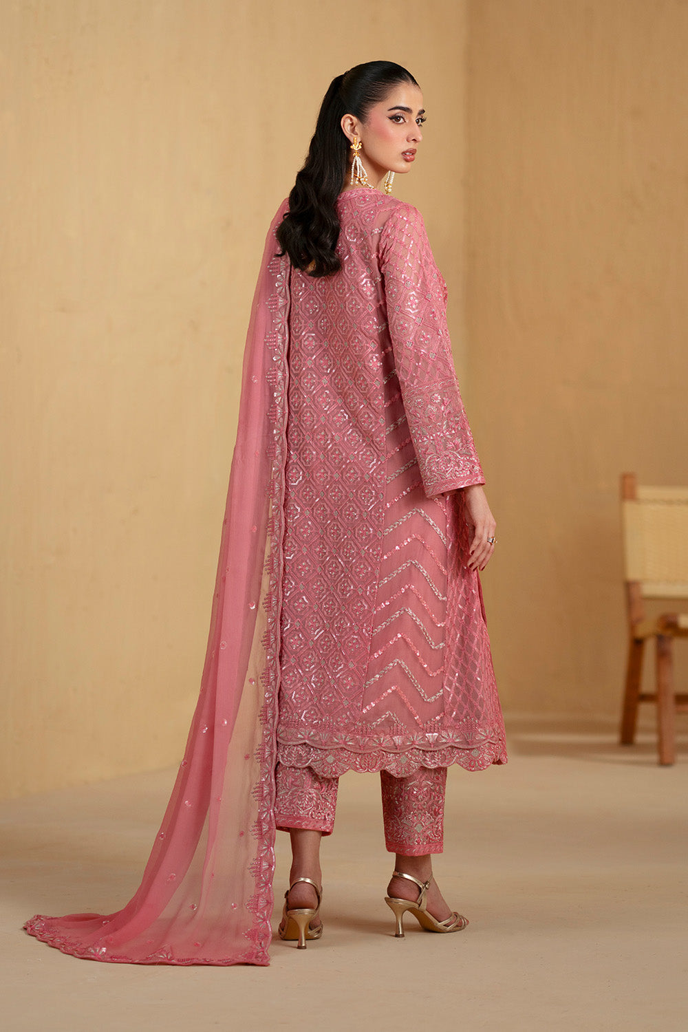 Maryum N Maria - 3 Piece Embroiderd Chiffon Nubia - Fsu5662